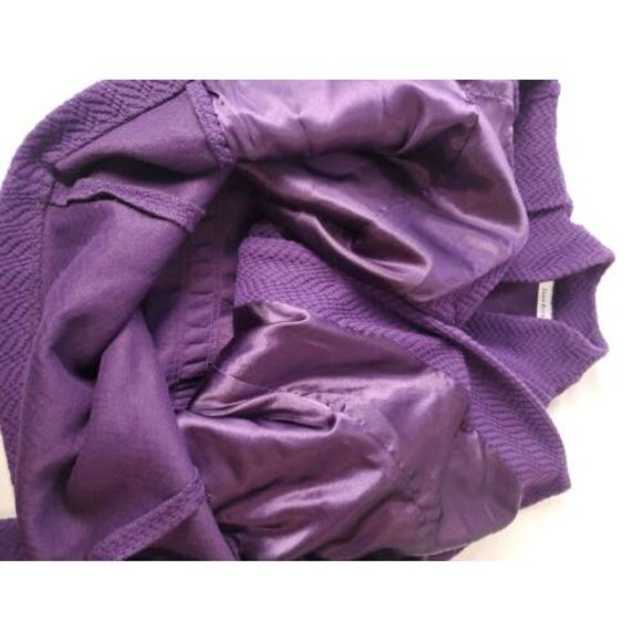 Joan Rivers‎ Women's Size Small Purple Pea Coat Long Sleeve Lined Gold Buttons - Picture 7 of 13